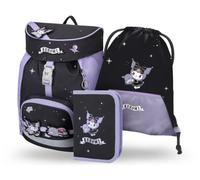 Baagl Zaino per la scuola per la prima classe, set di 3 pezzi, zaino per la scuola elementare, zaino per la scuola materna, Kuromi Fortune Dream, Mittelgroße, Ultraleggero