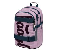 Baagl Zaino per la scuola per ragazzi e ragazze, skateboard, zaino per bambini, con scomparto per computer portatile e cintura sul petto, per scuola, scuola media, scuola media, Rosa, Mittelgroße