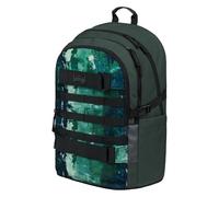Baagl Zaino per la scuola per ragazzi e ragazze, skateboard, zaino per bambini, con scomparto per computer portatile e cintura sul petto, per scuola, scuola media, scuola media, Bosco