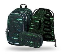 Baagl Zaino per la scuola, set da 3 pezzi, borsa per la scuola elementare, scuole elementari con cintura toracica, zaino ergonomico per la scuola, Numbers, Set per la scuola