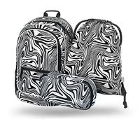 Baagl Zaino per la scuola, set da 3 pezzi, borsa per la scuola elementare, scuole elementari con cintura toracica, zaino ergonomico per la scuola, Mixture, Set per la scuola