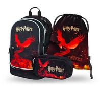 baagl set scolastico 3 pezzi harry potter fenice - zaino, astuccio e sacca