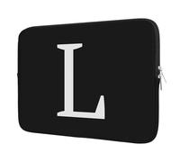 BAAGOAZ Custodia Laptop 13-14 Pollici, Borsa Personalizzata con Iniziale - Idea Regalo, Compatibile con MacBook Chromebook PC Portatile 13-14 Pollici, Nero-Lettera L