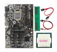 Baalaa BTC-B250 - Scheda madre mineraria supporta 12 GPU LGA1151+G4400 CPU+DDR4 4G 2666MHZ memoria + di commutazione + SATA
