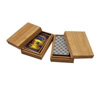 Baamboo - Scatola portaoggetti in legno, porta carte da poker, con coperchio, scatola di legno, mazzo di carte, scatola portatile in legno per carte da gioco, custodia per carte da gioco per tarocchi