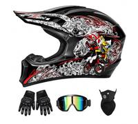 Baannaww Casco Motocross con Frontino, Calotta ABS, S-XL