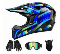 Baannaww Casco Motocross con Frontino, Calotta ABS, S-XL