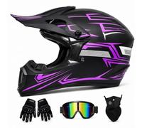 Baannaww Casco Motocross con Frontino, Calotta ABS, S-XL