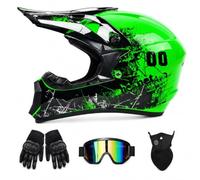Baannaww Casco Motocross con Frontino, Calotta ABS, S-XL