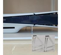 BAAQII 2 Pezzi Supporto Montaggio Orizzontale in Plastica, Piedini di Raffreddamento Antiscivolo, Supporto per Console PS5 Slim, Supporto Triangolare per Supporto Orizzontale Trasparente