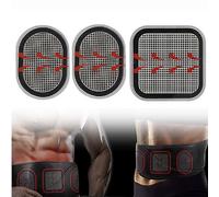 BAAQII 3 cuscinetti in gel di ricambio, 1 set di elettrodi per cintura addominale Slendertone, elettrodi aggiornati adesivi in gel, compatibili con cintura addominale