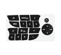 BAAQII - Adesivo per lettore CD e radio, per Renault Clio/Megane 09-11, colore: nero