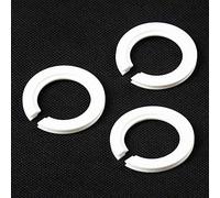 BAAQII Anello adattatore per paralume, E27 su E14, 3 pezzi, plastica bianca, rotondo, riduttore per paralume, diametro 28 mm, diametro esterno 45 mm, spessore 3 mm, con 3 adattatori