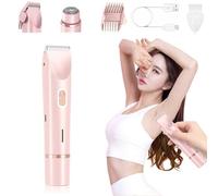 BAAQII Rasoio elettrico da donna 2 in 1, rasoio elettrico a doppia testa, rasoio elettrico per bikini, depilazione senza fili, per uso bagnato e asciutto, IPX7, impermeabile, ricaricabile, per corpo,