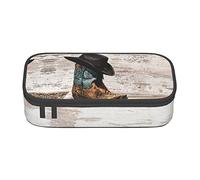 BAAROO Astuccio portamatite con cappello da cowboy e stivali, grande capacità, per ragazze e ragazzi, stampa in poliestere, per scuola e ufficio, Colore, 5.0cm*10.5cm*20.5cm, Astuccio