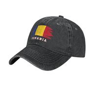 BAAROO Cool Romania Flag Romania Baseball Cap Patriottica Uomini Nero Vintage Cotone Lavato Denim Adulto Unisex Cappelli, #35, M