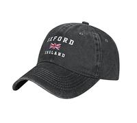 BAAROO Denim lavato Oxford Inghilterra UK Flag Cappellino Baseball con Visiera Uomo Nero Vintage Cotone Cappello Unisex Papà Trucker Cappelli Donne, #1512, M