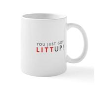 BAAROO Suits You Just Got Litt Up! Tazza da 325 ml, in ceramica, misura piccola, 325 ml, colore: bianco