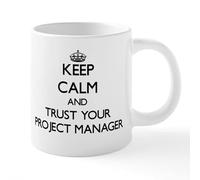 BAAROO Tazza in ceramica con scritta "Keep Calm and Trust Your Project Manager" da 567 ml