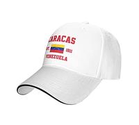 BAAROO Venezuela Est.1811 Caracas Mesh Baseball Cap Running Cappello Cappelli Viaggi Outdoor Regolabile Estate Caps Bianco, #650, M