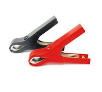 BAAS LZ43 - Set di pinze a coccodrillo, compatte, 40 A, colore rosso, nero, isolamento completo, per auto, moto, batterie