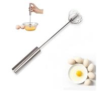 Baawner Whizzy Whisk, stainless steel whisks, 2025 New Egg Whisk Hand Push Rotary Blender for Blending, Whisking, Beating, Stirring (L)