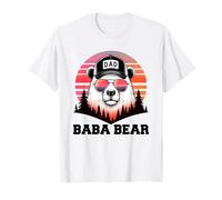 Baba Bear Retro Ispirato Colore Divertente Medio Oriente Arabo papà Maglietta