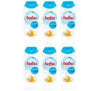 BABA Shower Gel Chamomile & Honey Original Hungarian 6 x 400 ml - Confezione da 6 bagnoschiuma, camomilla e miele, originale ungherese, 6 x 400 ml