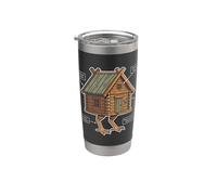 Baba Yaga Capanna Anatomia Strega Slava Bicchiere termico in acciaio inox doppia parete