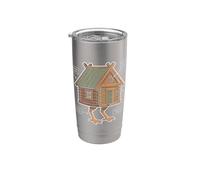 Baba Yaga Capanna Anatomia Strega Slava Bicchiere termico in acciaio inox doppia parete