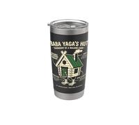 Baba Yaga Capanna Folklore Slavo Mitologia Fan Bicchiere termico in acciaio inox doppia parete