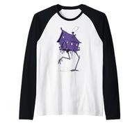 Baba Yaga Capanna su Zampe di Pollo Folklore Slavo Maglia con Maniche Raglan