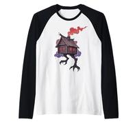 Baba Yaga Capanna Zampe di Gallina Mitologia Slava Maglia con Maniche Raglan