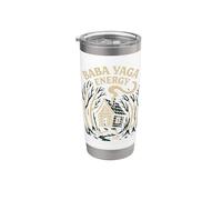 Baba Yaga Folklore Pagano Slavo Strega della Foresta Foresta Bicchiere termico in acciaio inox doppia parete