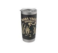Baba Yaga Folklore Pagano Slavo Strega della Foresta Foresta Bicchiere termico in acciaio inox doppia parete