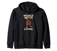 Baba Yaga Witchcore Folklore Slavo Sguardo Femminile Scuro Felpa con Cappuccio