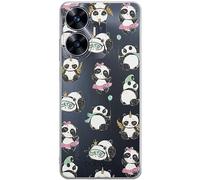 BABACO ERT GROUP custodia per cellulare per Realme C55 originale e con licenza ufficiale, modello Panda 008 adattato in modo ottimale alla forma dello smartphone, parzialmente trasparente