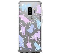 BABACO ERT GROUP custodia per cellulare per Samsung S9 PLUS originale e con licenza ufficiale, modello Cats 016 adattato in modo ottimale alla forma dello smartphone, parzialmente trasparente
