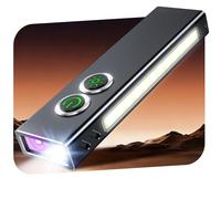 Babacom 1300lm Torcia LED Ricaricabile 7 Modalità (con Luce UV e COB Luce Laterale), Alluminio e Impermeabile IP44, Mini Torcia Potente con Base Magnetica/Clip, Flashlight per Outdoor/Emergenze/Lavoro