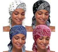 BABAHU Cappello Turbante Berretta da Donna per Chemioterapia, Fasce per la Testa Pre-Legate Copricapo Bandana per la Perdita dei Capelli, a01, Taglia unica