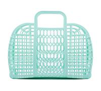 BABANA|Sacchetti di gelatina, 2 set di borsette in gelatina per mamma e figlia, cesto regalo riutilizzabile, borsa da spiaggia per ragazze, ideale per Halloween, Pasqua (piccolo e grande),color menta