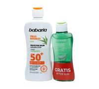 Babaria Aloe protezione solare SPF50 Sensitive Skin Water Resistant 200 ml balsamo doposole - Crema solare