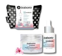 Babaria - Confezione regalo da donna Microbiota con siero e crema per il viso, funzione barriera, prebiotici e acido ialuronico, equilibra e idrata, anti-età e anti-acne, 30 ml + 50 ml