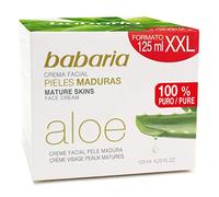 Babaria - Crema Facial Antiarrugas Nutritiva para Pieles Maduras XXL, con Aloe Vera y Manteca de Karité, 83% de Ingredientes Naturales, Vegano - 125 ml