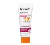 Babaria Crema Solare 50 Viso Antimacchie Rosa Mosqueta | Protezione UVA, UVB, IR e luce blu. Corregge le macchie, texture leggera per uso quotidiano, 75 ml.