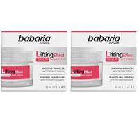 Babaria Crema Viso Effetto Lifting | Antirughe con Tripeptidi | 50ml (Confezione da 2)