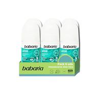 Babaria - Déodorant Antitranspirant avec Aloe Vera Pack 6 ⎮ Protection 48h ⎮ Hydratant et Apaisant ⎮ Sans Alcool et Soin Doux ⎮ 50 ml