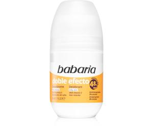 Babaria Deodorant Double Effect antitraspirante roll-on per rallentare la crescita dei peli 50 ml