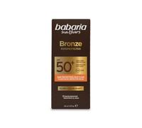 Babaria - Fluido Viso Bronze SPF50+ | Illuminante e Abbronzante | Texture Ultra-Leggera | Protezione Molto Alta | Resistente all'Acqua | Coral Friendly | Vegano | 50 ml