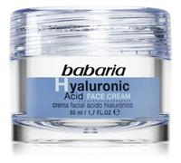 Babaria - Crema Viso Acido Ialuronico | Crema Idratante Viso Donna e Uomo | Antirughe e Anti-età | Aumenta Elasticità e Compattezza | Texture Leggera | Vegana | Tutti i Tipi di Pelle | 50ml